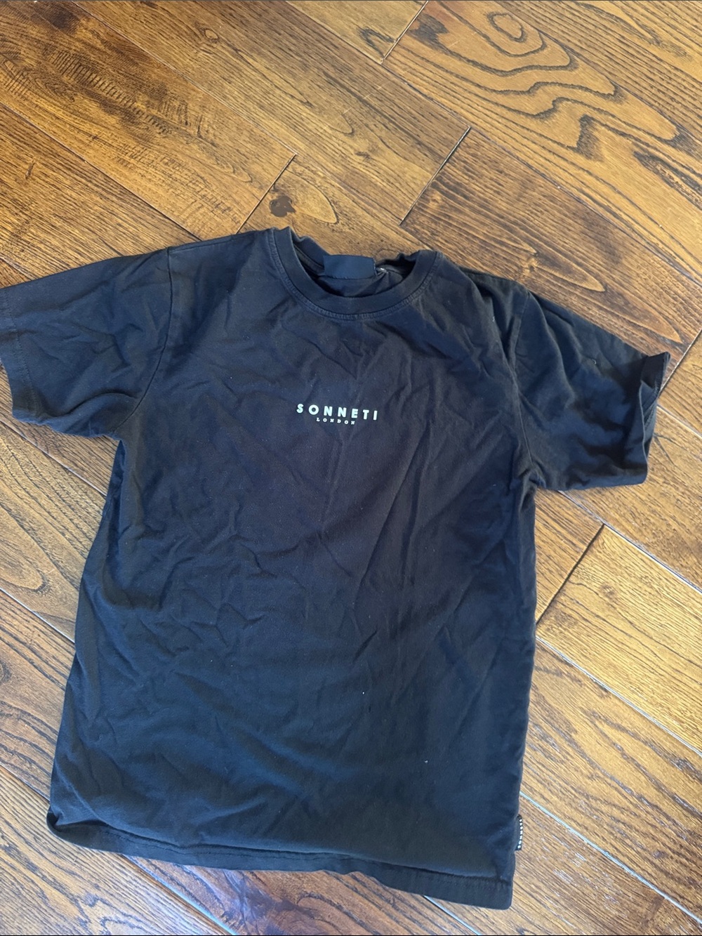 Black Logo T-Shirt - boys sonneti Casual Crewneck size boys large